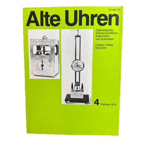 Alte uhren zeitschrift - alte,