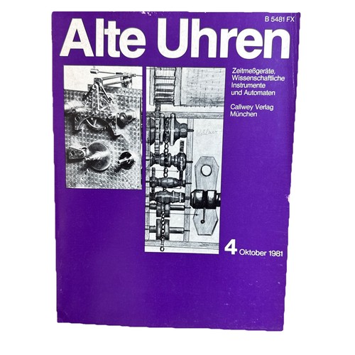 Alte uhren zeitschrift - uhren,